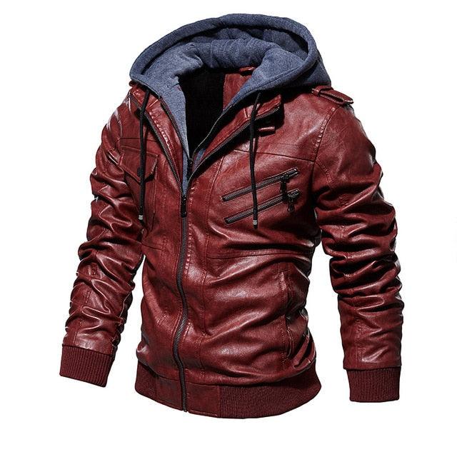 Mens Leather Jackets Winter New Casual Jacket Biker Windbreaker Genuine Leather Jacket - HABASH FASHION