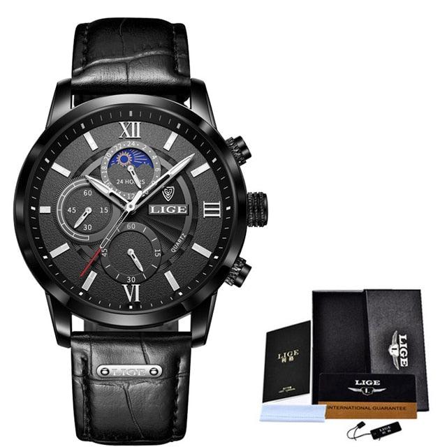 Luxury Leather Casual Quartz Watch Waterproof Clock - HABASH FASHION