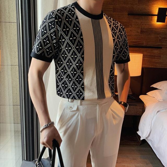 British Style Summer Short T-Shirts Men - HABASH FASHION