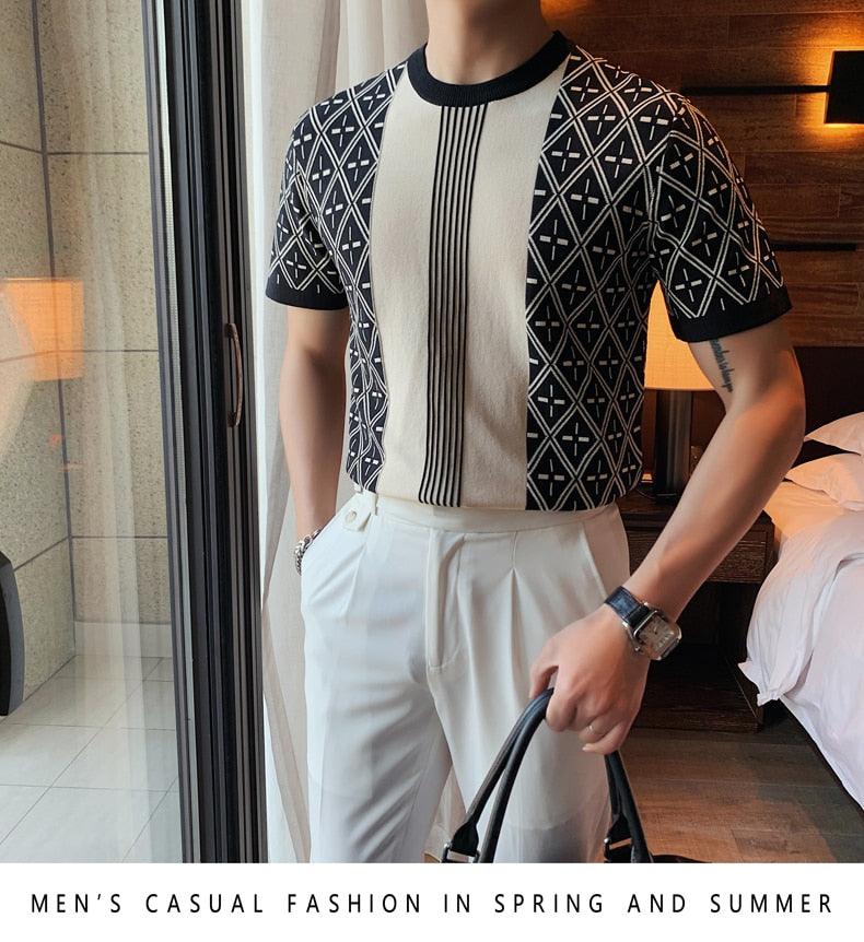 British Style Summer Short T-Shirts Men - HABASH FASHION