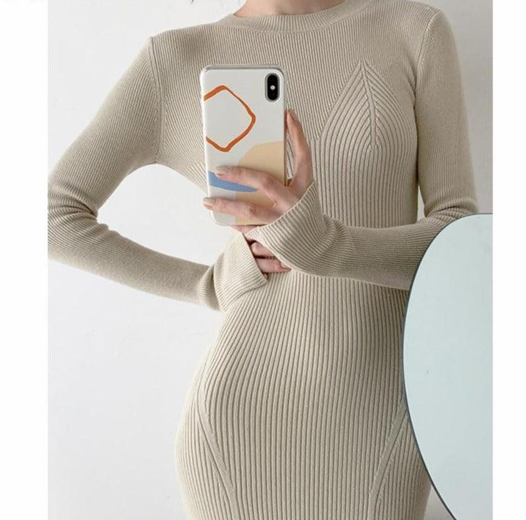 Dress for Women Winter Knitted Bodycon - HABASH FASHION