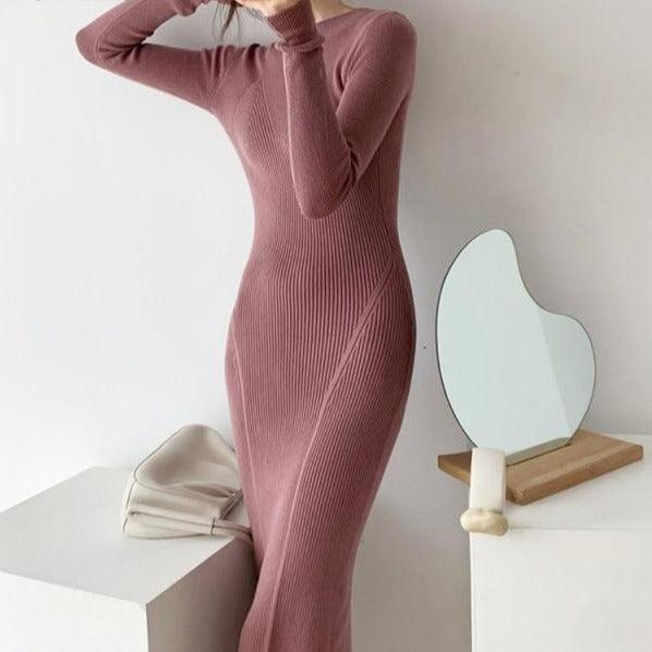 Dress for Women Winter Knitted Bodycon - HABASH FASHION