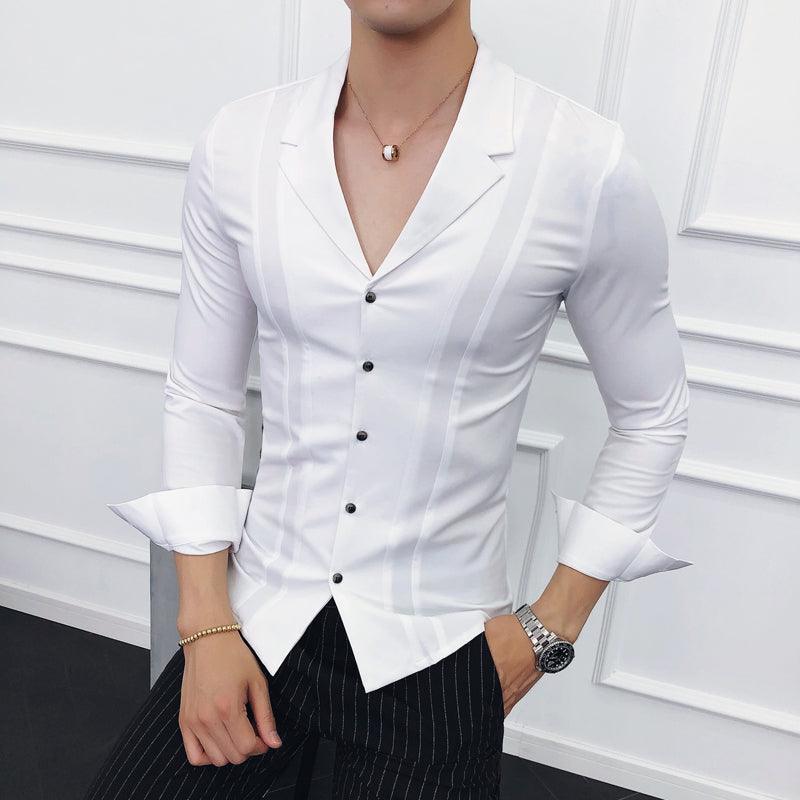 Men High Quality Spring Long-Sleeved Shirts/Male - HABASH FASHION
