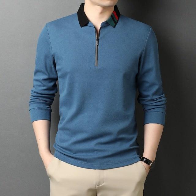 100% Cotton Designer Stripe Long Sleeve T-shirt High Men - HABASH FASHION