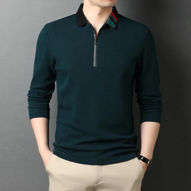 100% Cotton Designer Stripe Long Sleeve T-shirt High Men - HABASH FASHION