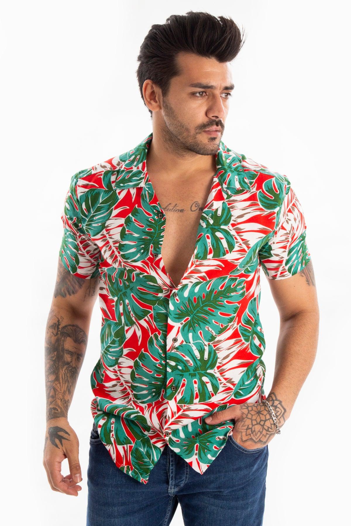 Habash Fashion Pattern Men Short Sleeve Shirt - HABASH FASHION