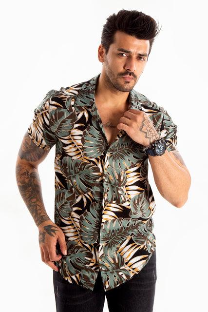 Habash Fashion Pattern Men Short Sleeve Shirt - HABASH FASHION