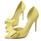 Bowknot shoes side hollow pointed Stiletto Heels women pumps - HABASH FASHION