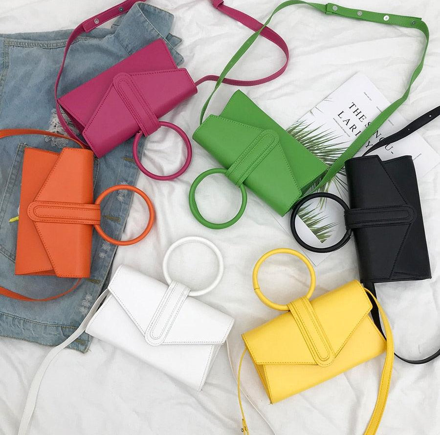 Bag Hand Bag Women Fashion Simple Designer Handbag Woman Luxury Pu Leather Solid Color Clutch Ladies - HABASH FASHION