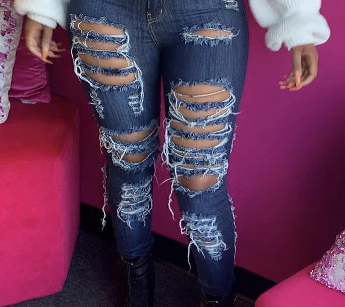 New  High Waist Jeans For Women Fashion Trendy Stretch Jeans Casual Denim - HABASH FASHION