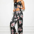 New Fashion Women Sleeveless Black Floral Lace Sleepwear - HABASH FASHION