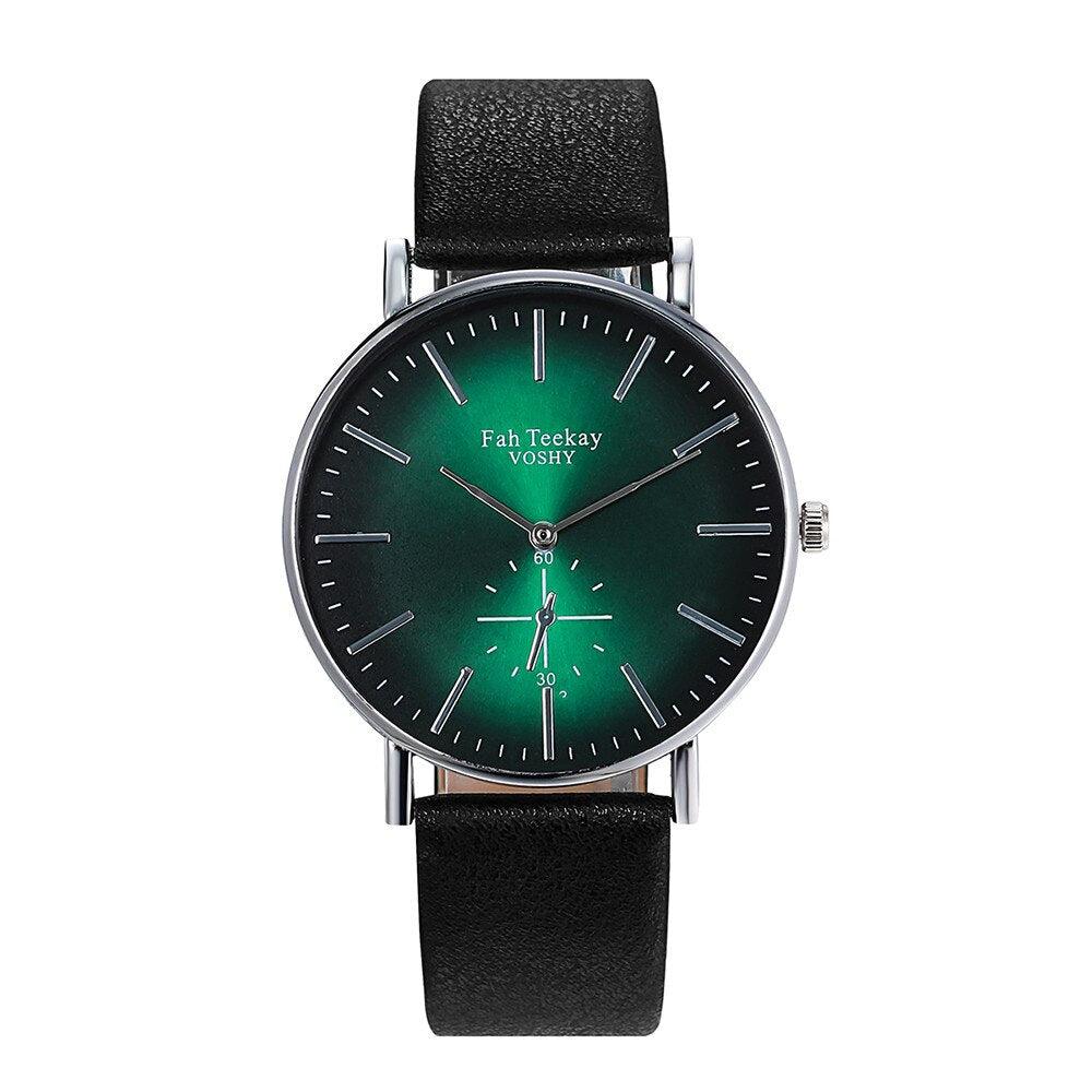 Quartz Watch Men Leather band High Quality Casual Wristwatch - HABASH FASHION