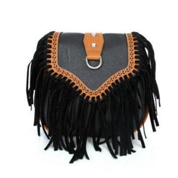 Bohemian Boho Free Spirit Bag Tassel Cross Body Purse Retro Hippie Designer Women Gypsy Fring - HABASH FASHION