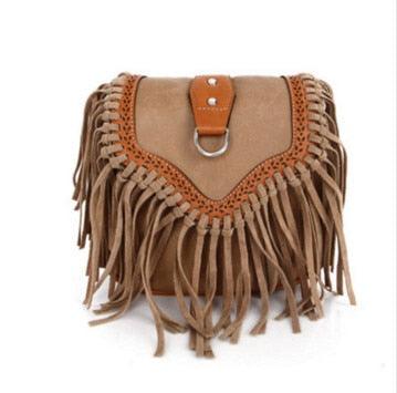 Bohemian Boho Free Spirit Bag Tassel Cross Body Purse Retro Hippie Designer Women Gypsy Fring - HABASH FASHION