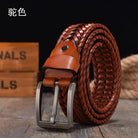 Belt for Men Belt Luxury Genuine Leather Cow Straps Hand Knitted Designer Men for Jeans Girdle Male Belts - HABASH FASHION