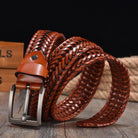 Belt for Men Belt Luxury Genuine Leather Cow Straps Hand Knitted Designer Men for Jeans Girdle Male Belts - HABASH FASHION