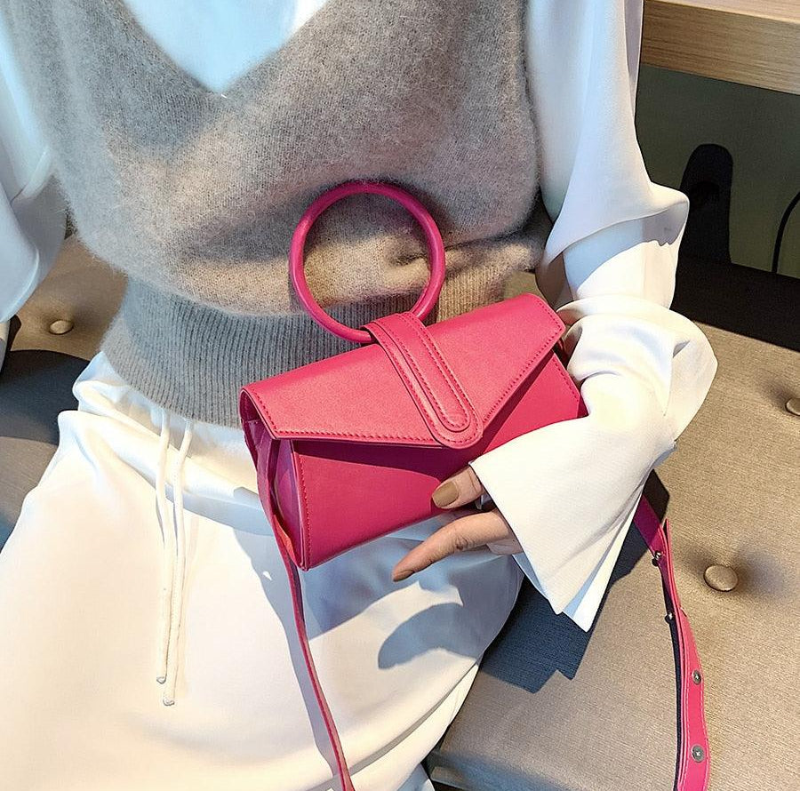 Bag Hand Bag Women Fashion Simple Designer Handbag Woman Luxury Pu Leather Solid Color Clutch Ladies - HABASH FASHION