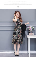 Large Size Summer Dress Women Floral Print Long Chiffon Dresses Two-Piece Set Womens Dresses Plus Size - HABASH FASHION