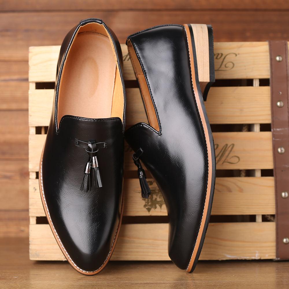 Men Dress Shoes Gentlemen British style Paty Leather - HABASH FASHION