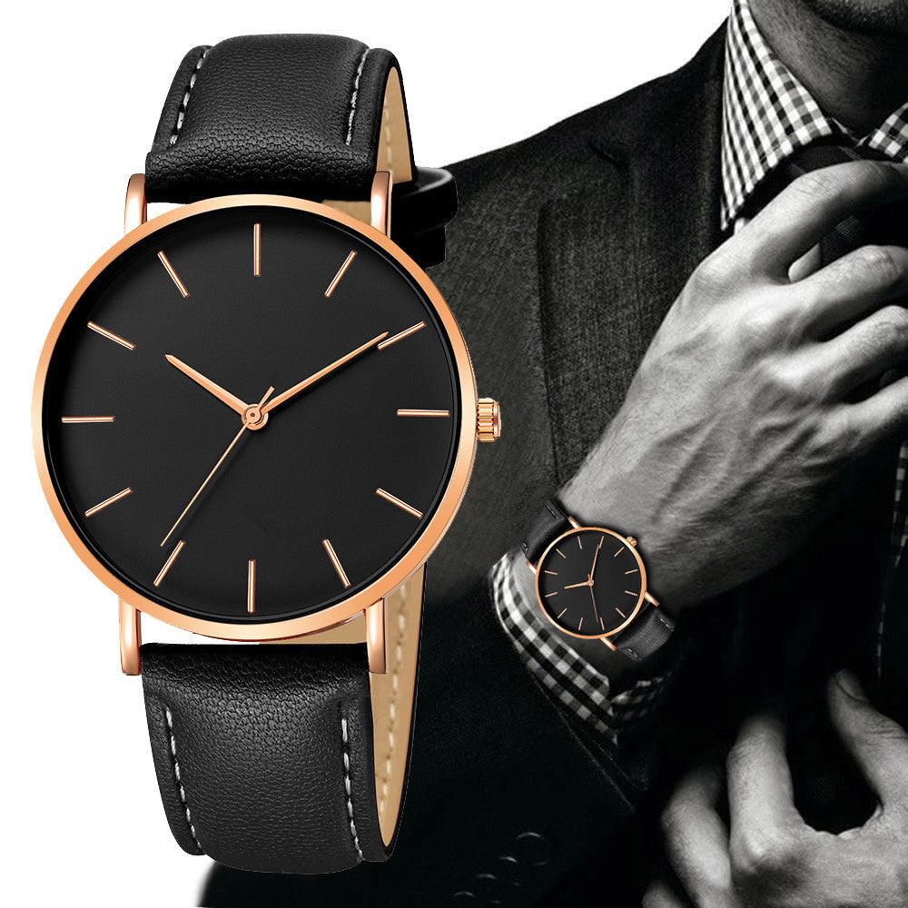 Men Watch Simple Leather - HABASH FASHION