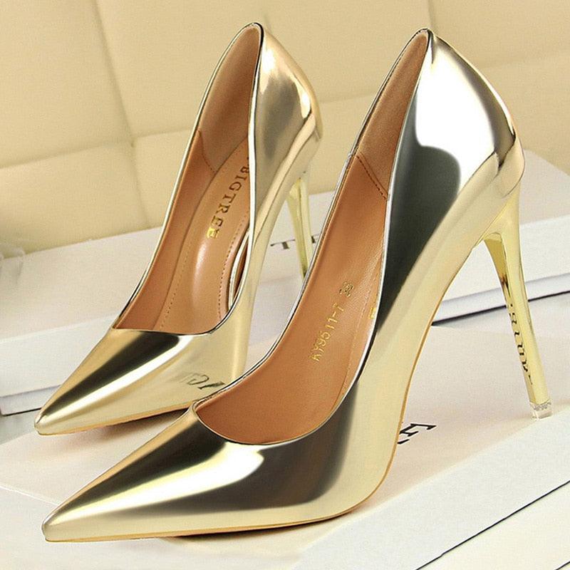 Shiny high heel women's shoes - HABASH FASHION