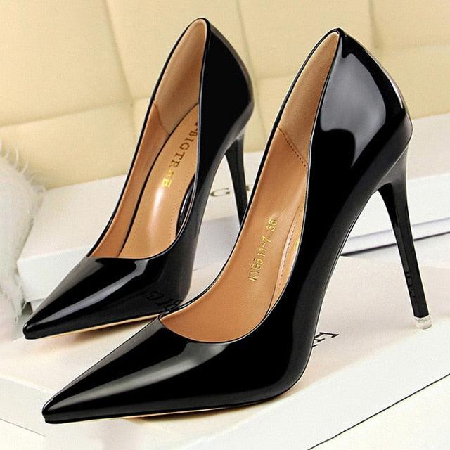 Shiny high heel women's shoes - HABASH FASHION