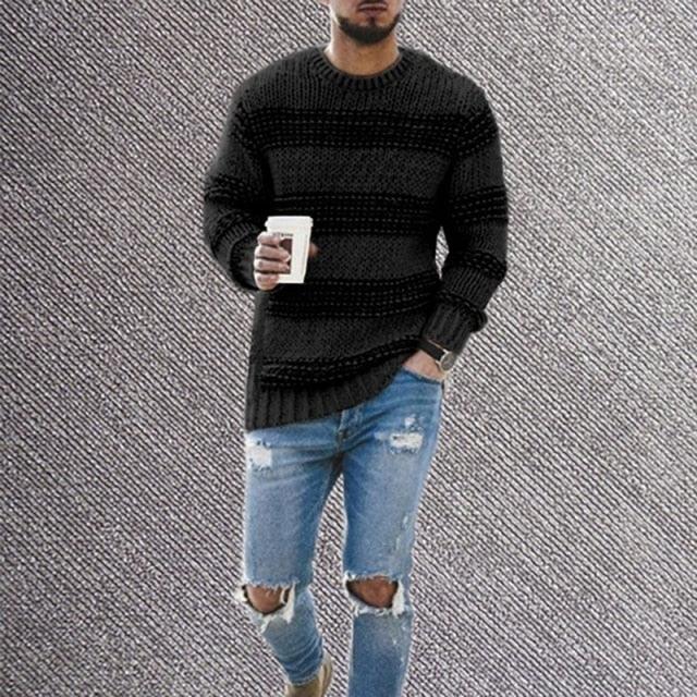 Men's Autumn Striped Sweaters Pullovers - HABASH FASHION