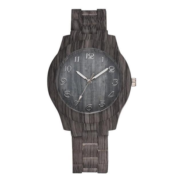 Luxury Men and Women Quartz Watch Wood Grain - HABASH FASHION