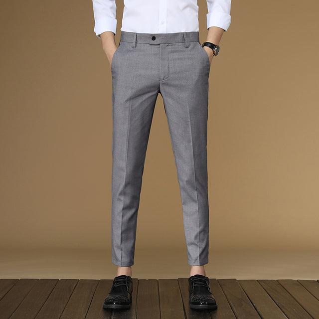 Mens Four Seasons Casual Pants Men Seven Business Pants Trousers - HABASH FASHION