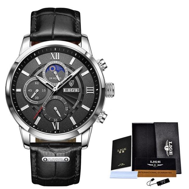 Luxury Leather Casual Quartz Watch Waterproof Clock - HABASH FASHION