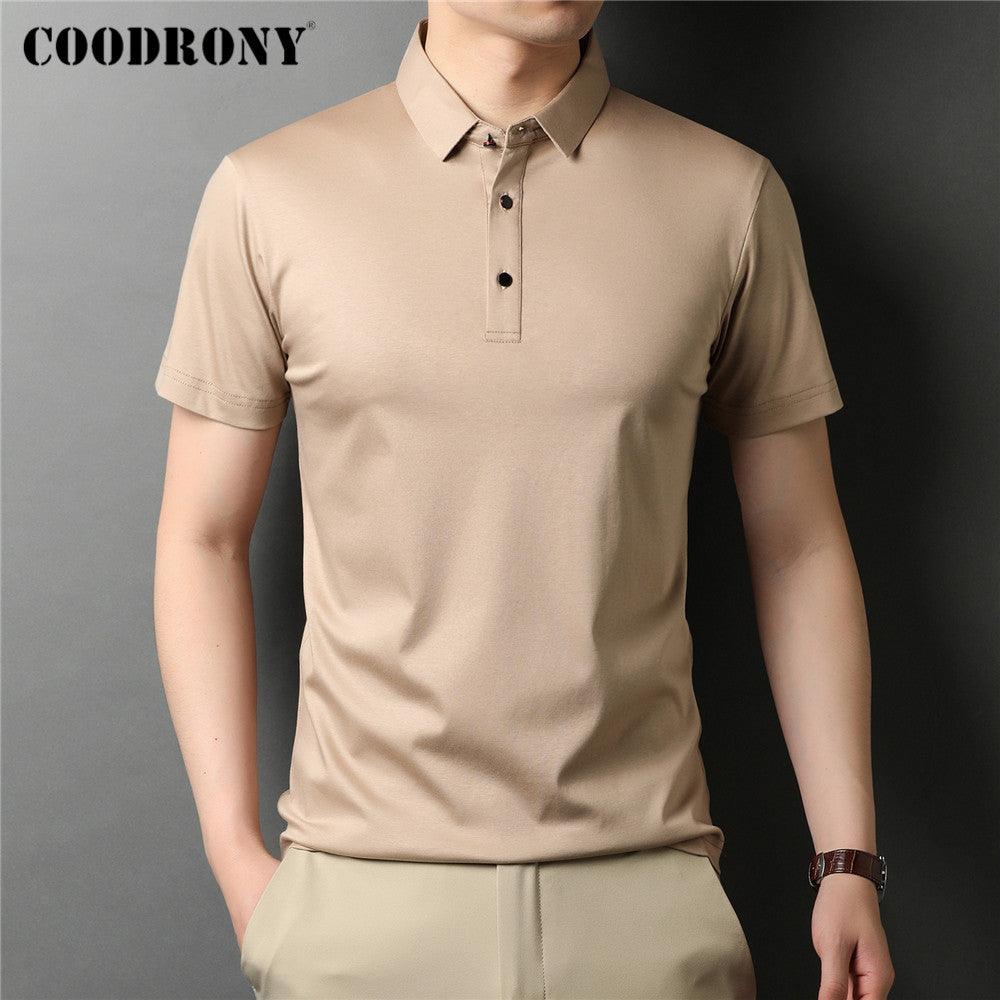 High Quality Classic Casual Sleeve 100% Cotton Polo-Shirt Men - HABASH FASHION