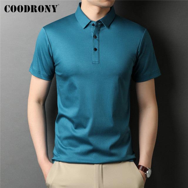 High Quality Classic Casual Sleeve 100% Cotton Polo-Shirt Men - HABASH FASHION