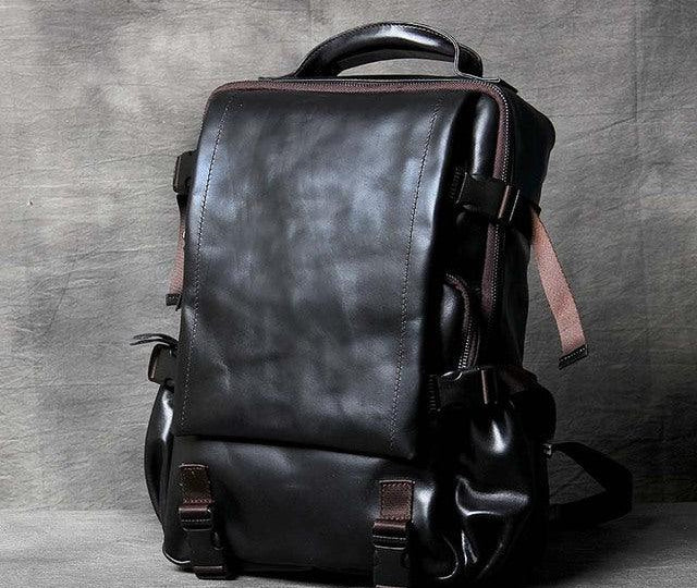 Men Leather Backpack Designer Handmade 100% Cowhide - HABASH FASHION