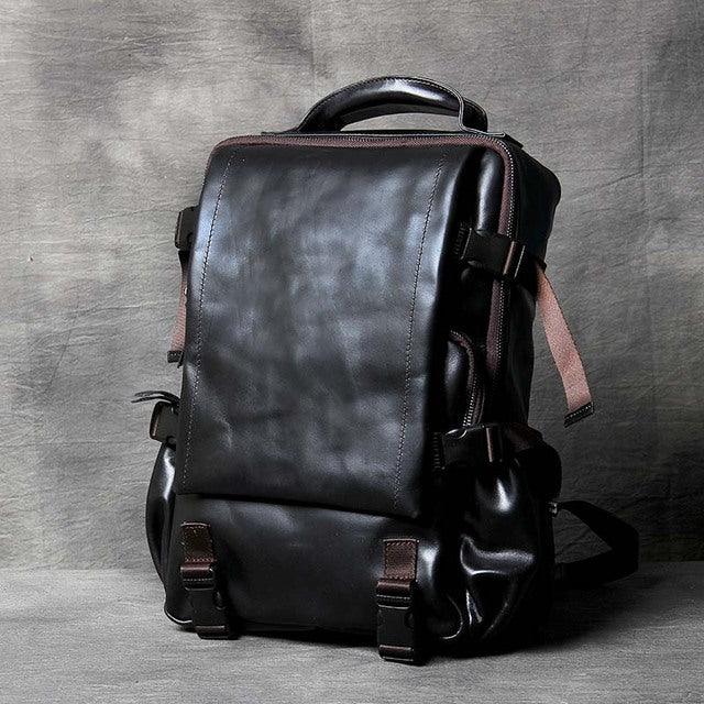 Men Leather Backpack Designer Handmade 100% Cowhide - HABASH FASHION