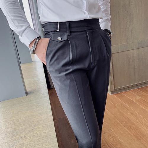 Men Suit Pants Formal Pants High Quality Solid Color Business - HABASH FASHION