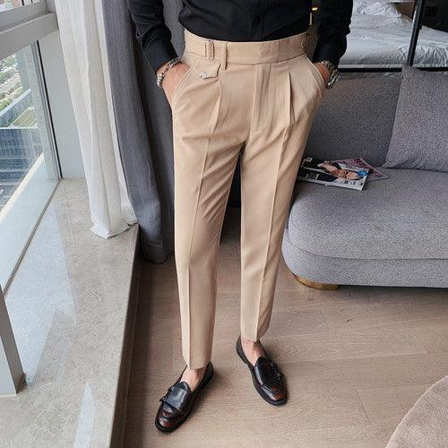 Men Suit Pants Formal Pants High Quality Solid Color Business - HABASH FASHION