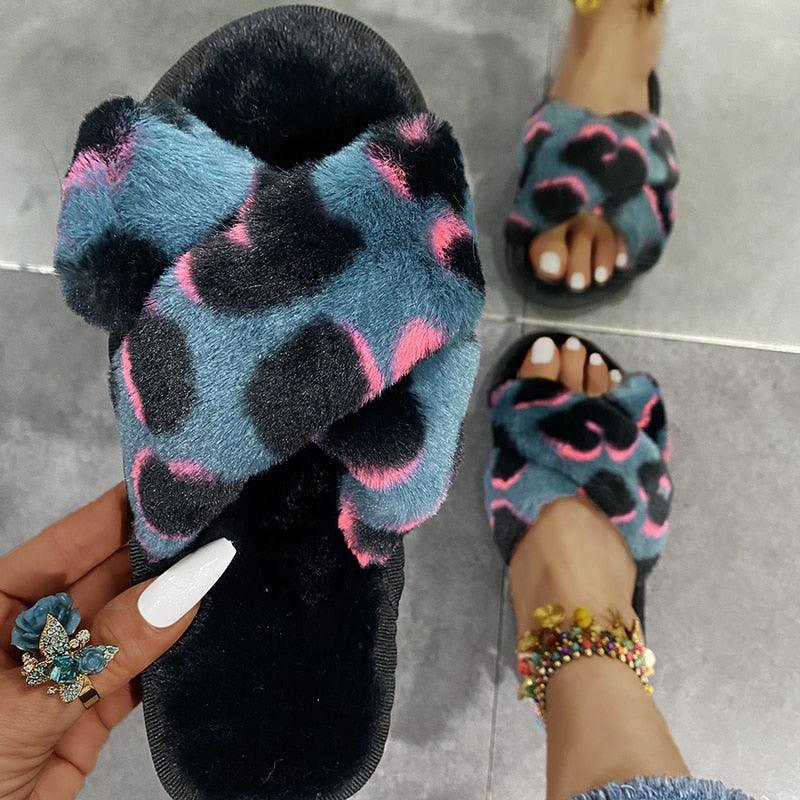 Plush soft fluffy home slippers for women - HABASH FASHION
