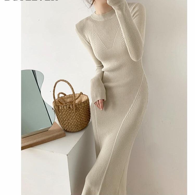 Dress for Women  Winter Knitted  Bodycon - HABASH FASHION