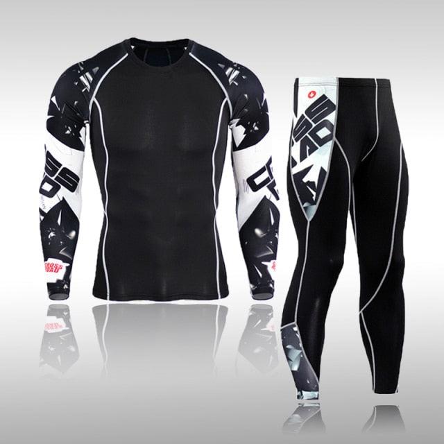 Man Compression Sports Suit Quick Drying Perspiration Fitness - HABASH FASHION