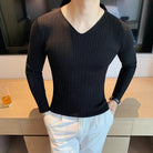 Men brand V-neck casual knitted pullover - HABASH FASHION