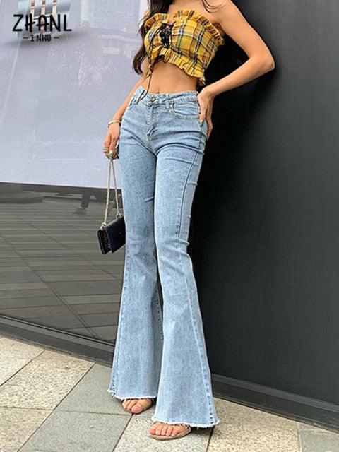 High-waisted jeans for women - HABASH FASHION