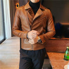 Men spring Casual leather jacket/Male slim - HABASH FASHION