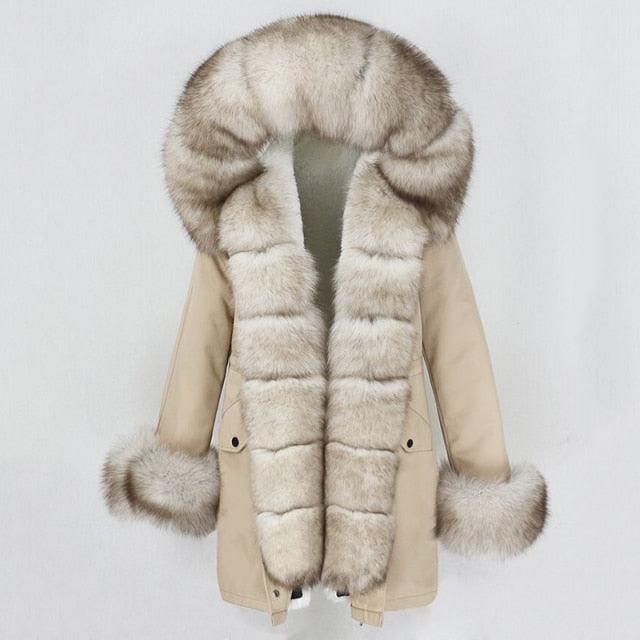 Jacket Women  Fur Coat Natural  Fox - HABASH FASHION