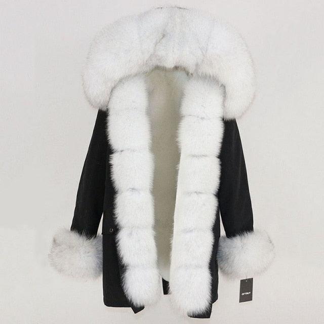 Jacket Women  Fur Coat Natural  Fox - HABASH FASHION