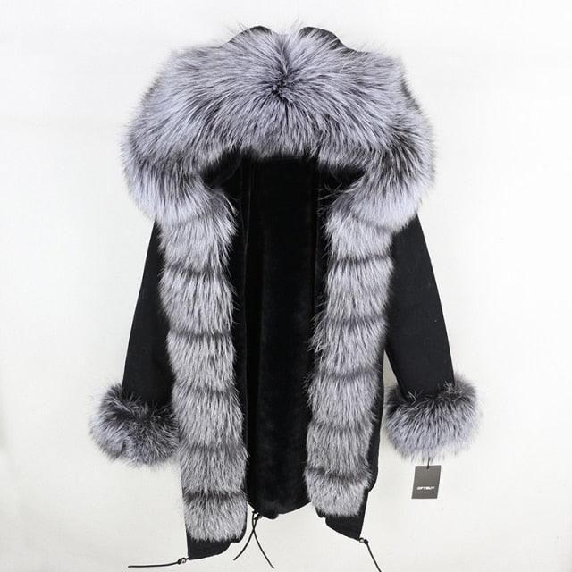 Jacket Women  Fur Coat Natural  Fox - HABASH FASHION