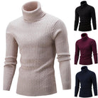 Men Slim Fit Turtleneck Sweater Pullover - HABASH FASHION