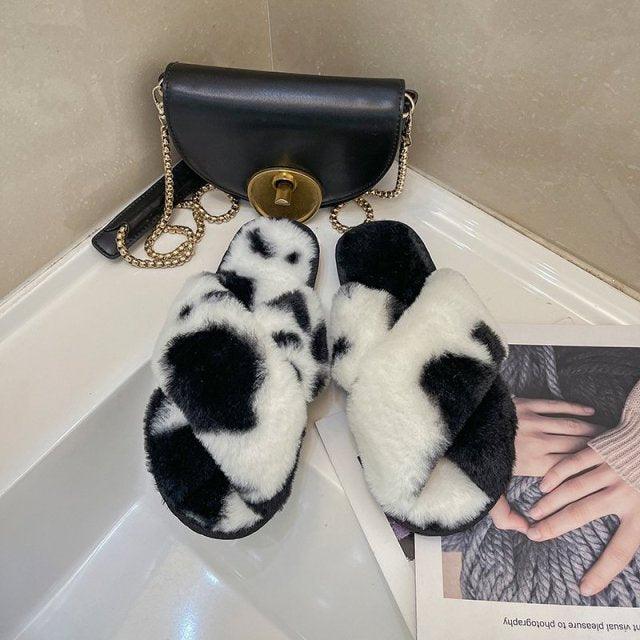 Plush soft fluffy home slippers for women - HABASH FASHION