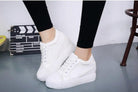 hot White Hidden Wedge Heels sneakers - HABASH FASHION