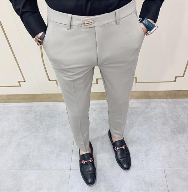 Men Casual Slim Business Suit Pants - HABASH FASHION