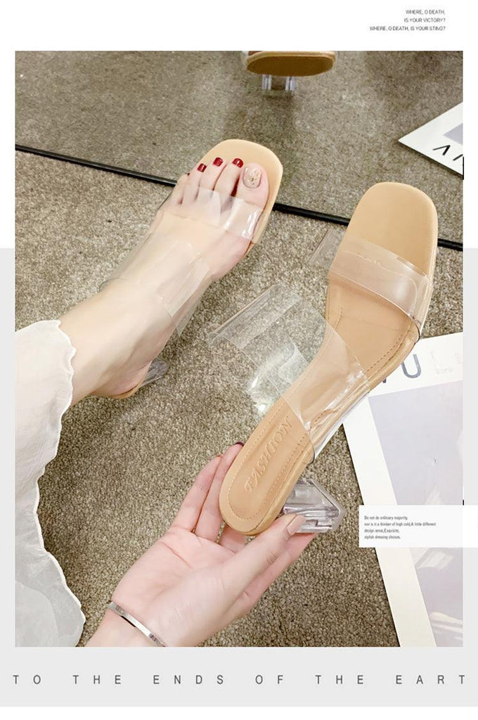 Sexy transparent high heel sandals for women - HABASH FASHION